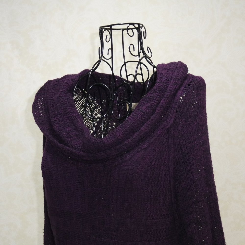 NINE WEST Vintage America Collection Purple Lightweight Tunic Sweater To…